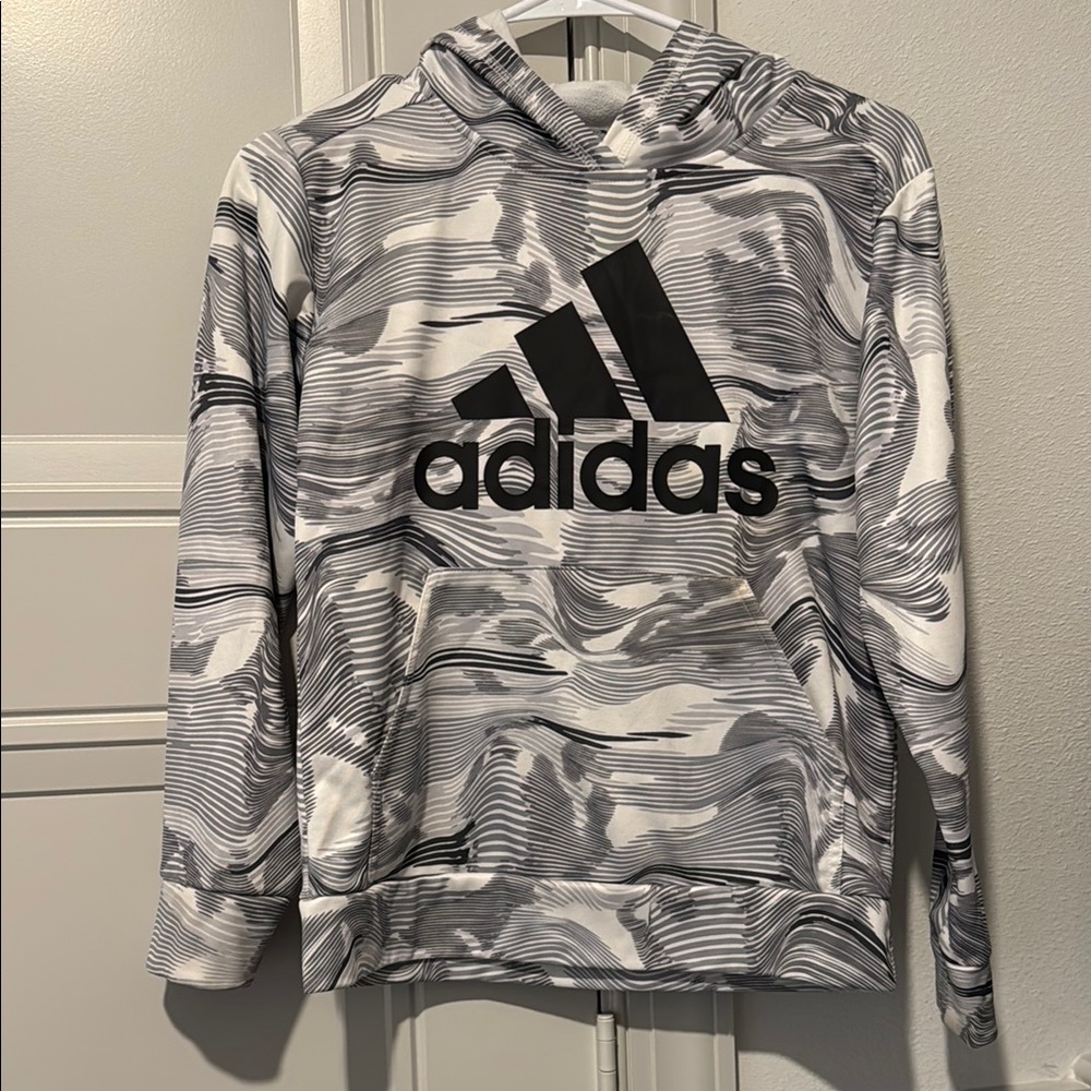 Adidas Black and Gray Hoodie